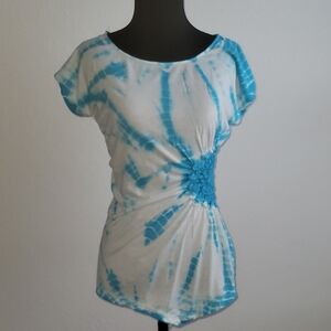 Blue Tie-Dye Women's Top In Small